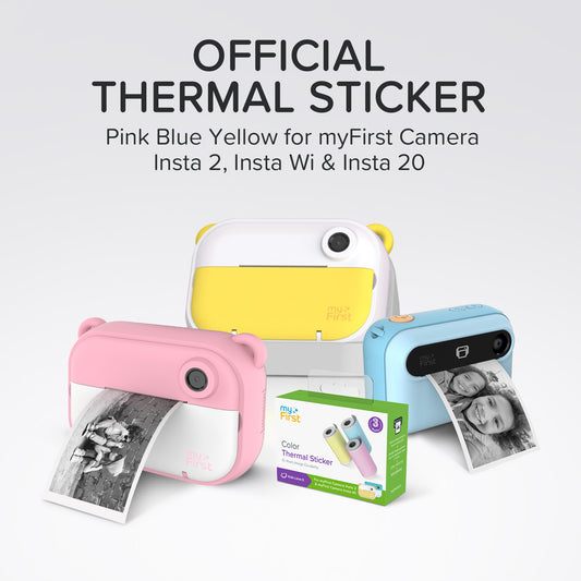 Thermal Sticker Pink Blue Yellow for myFirst Camera Insta 2/Insta Wi/ Insta 20